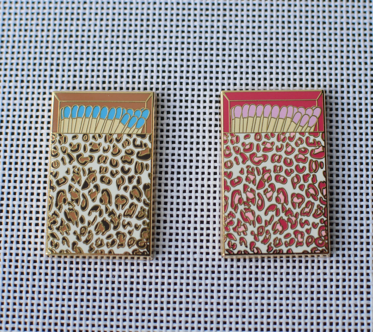 Wholesale Pink Leopard Print Matchbox Needle Minder