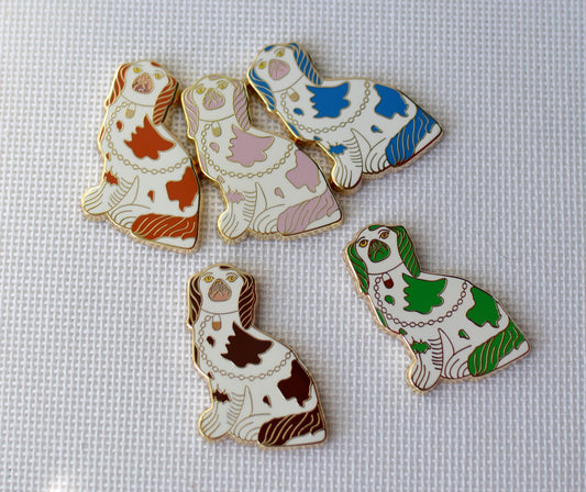 Green Staffordshire Dog Needle Minder