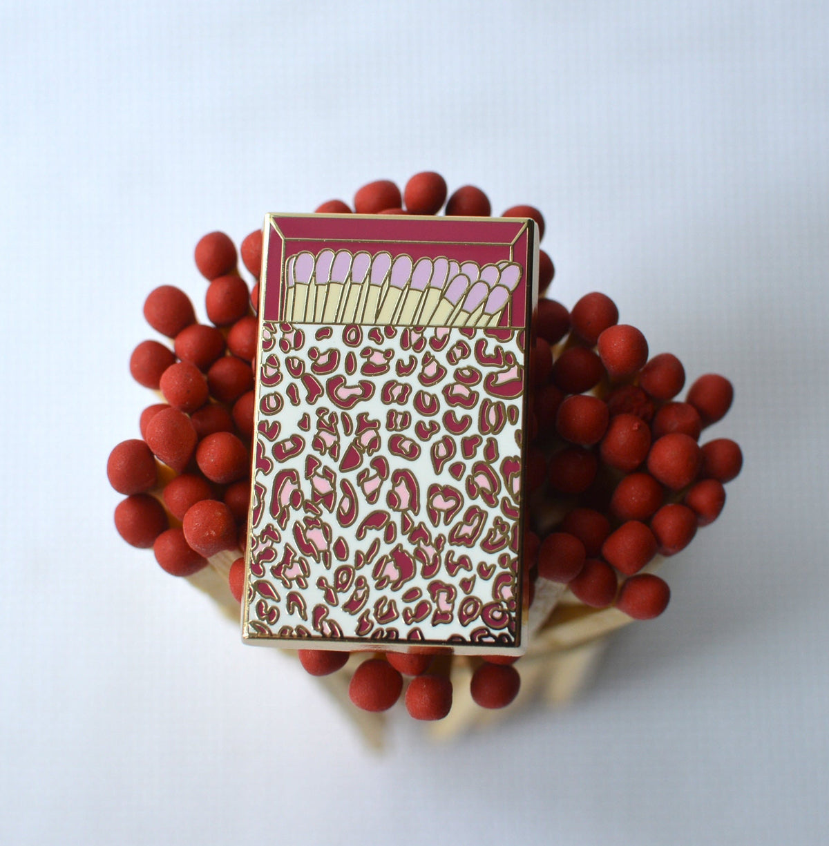 Wholesale Pink Leopard Print Matchbox Needle Minder