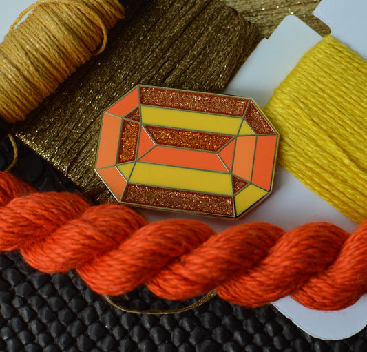Orange Diamond Needle Minder (thin design)